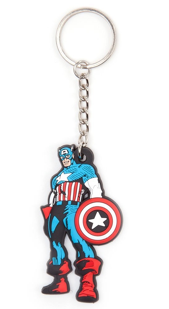 Marvel Comics - Captain America Rubber Keychain