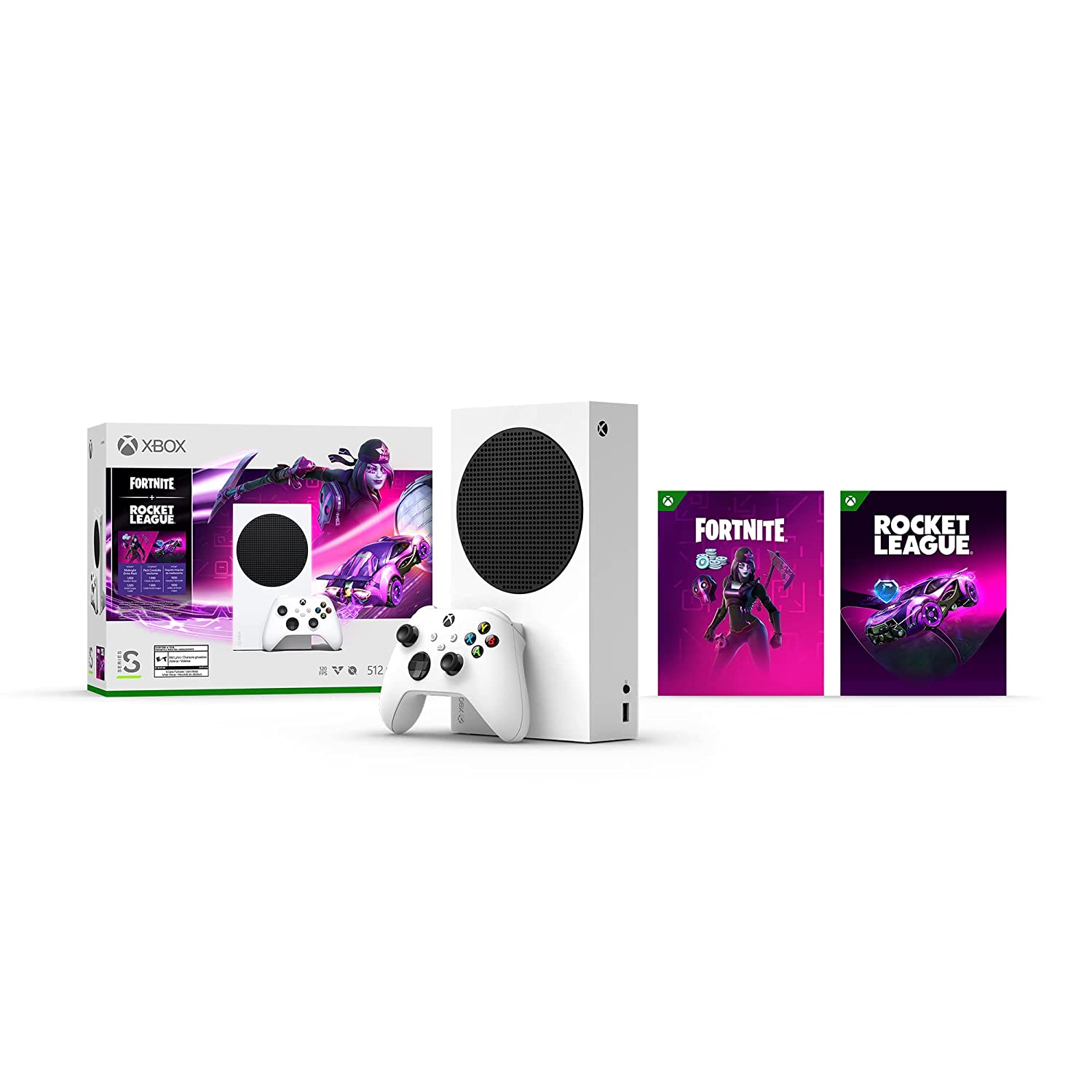 Microsoft Xbox Series S 512GB + Fortnite + Rocket League white