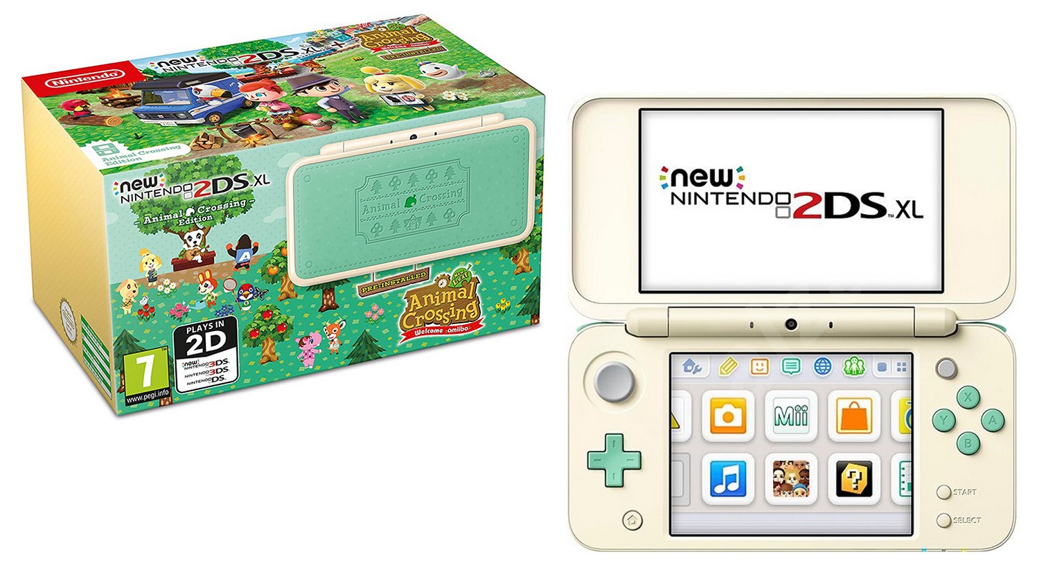 New 2DS XL - Animal Crossing Edition incl. Animal Crossing: New Leaf