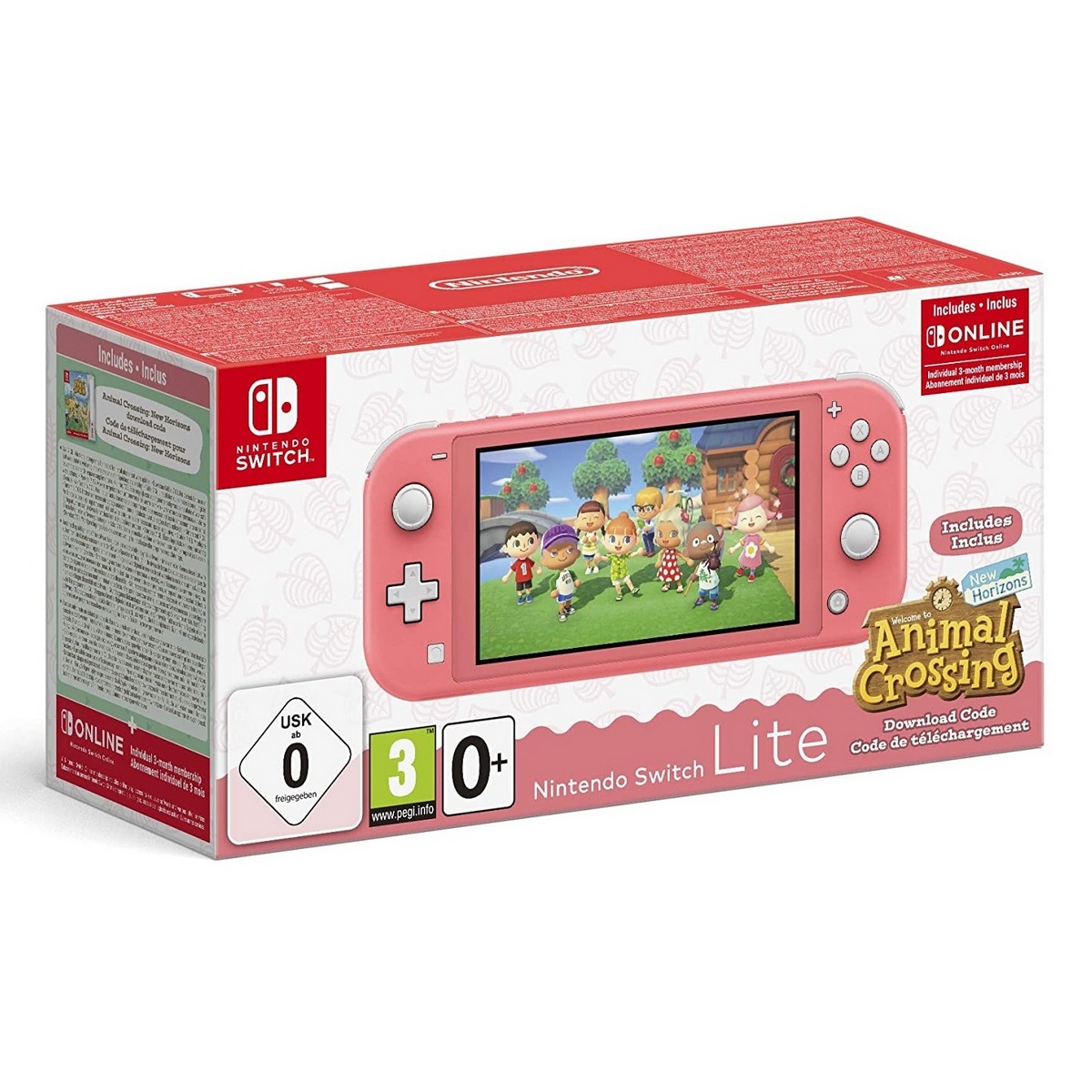 Nintendo Switch Lite - Coral incl. Animal Crossing: New Horizons