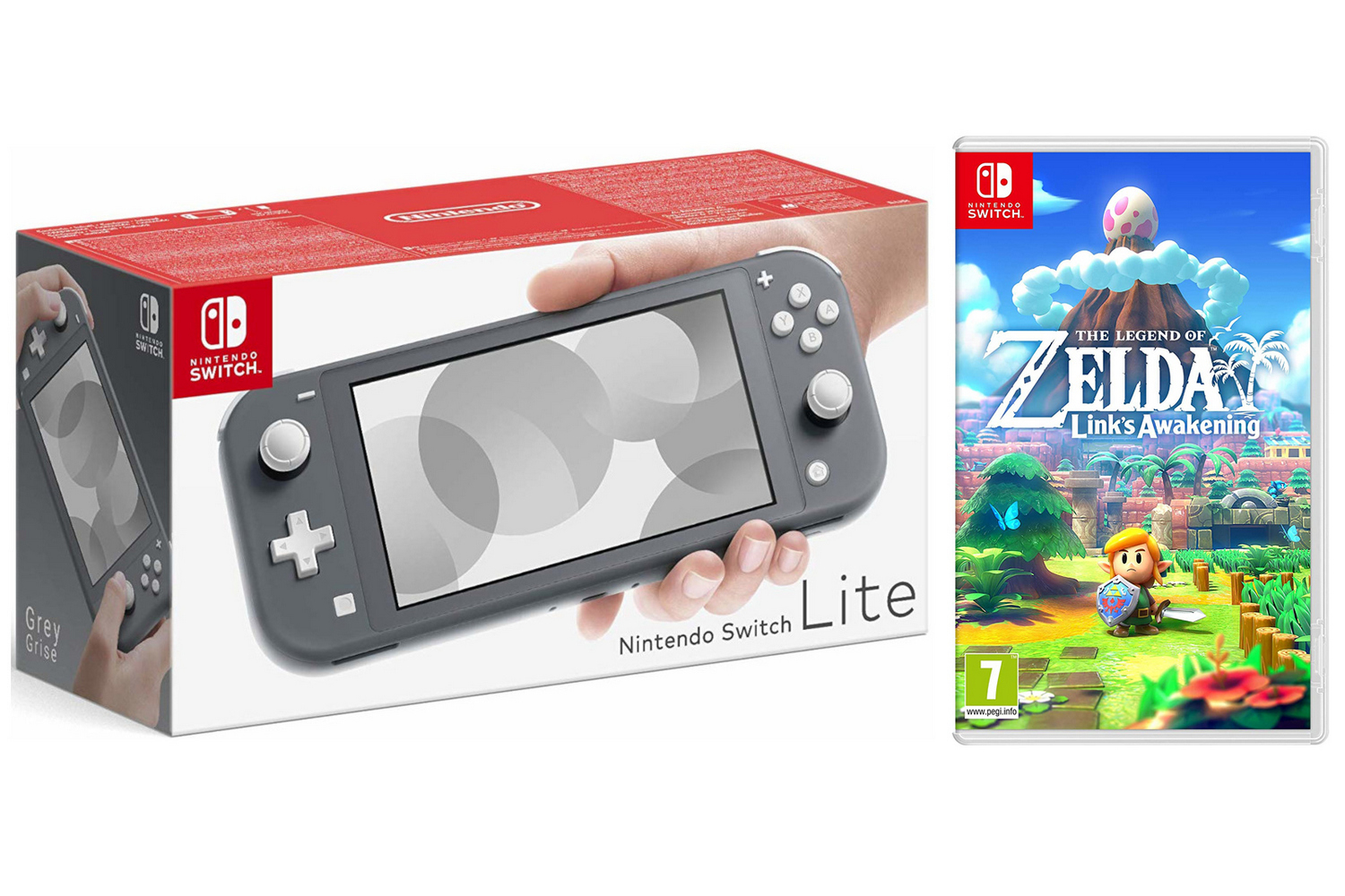 Nintendo Switch Lite - Grey incl. Legend of Zelda: Link's Awakening