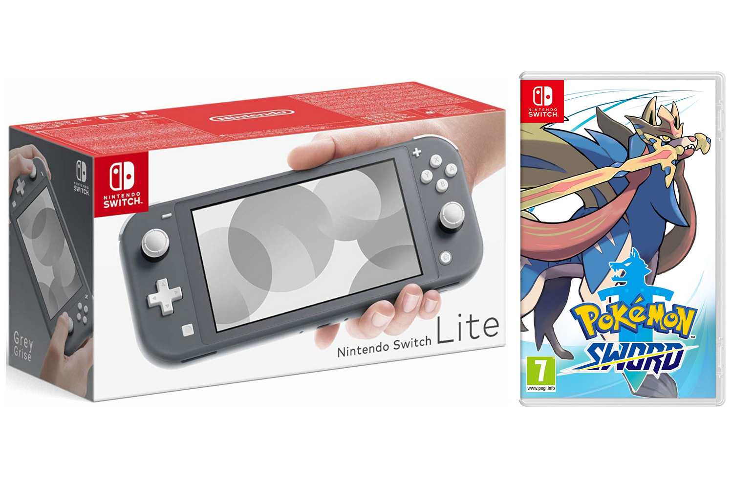 Nintendo Switch Lite - Grey incl. Pokemon Sword