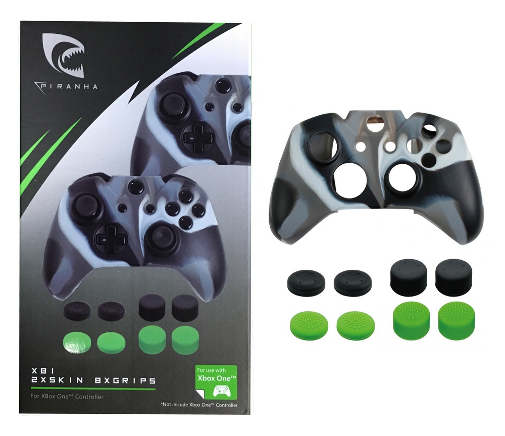 Piranha 2 Controller Protective Silicone Skins and 4 x 4 Grips Pack (Xbox One)