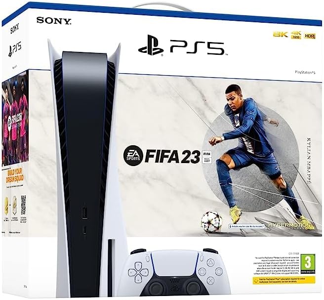 PS5 PlayStation 5 - White, 825 GB SSD - FIFA 23 Bundle