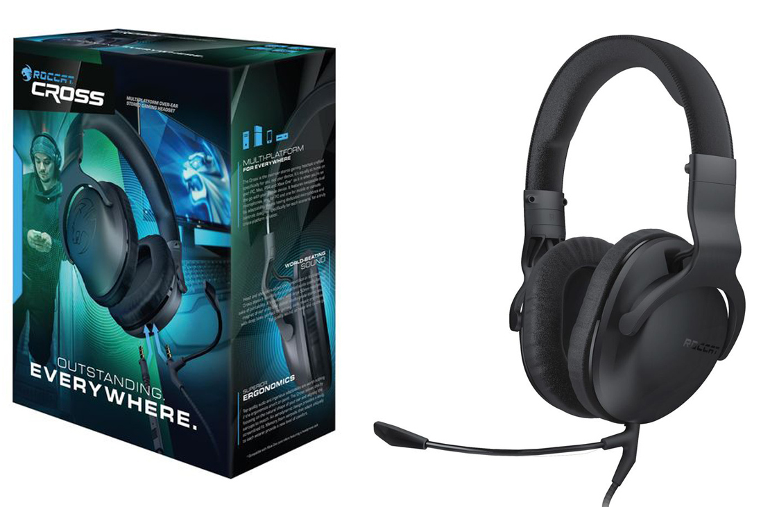 Roccat Cross Gaming Headset Wired - Black (All Consoles, PC)