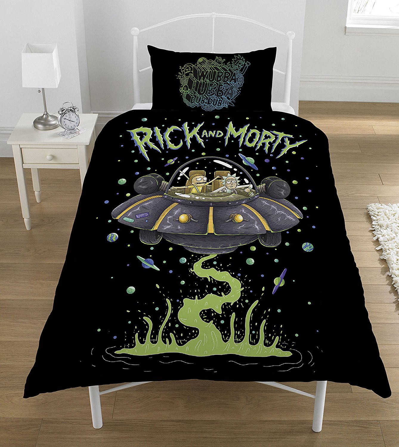 Single Duvet and Pillow Set: Rick and Morty - UFO