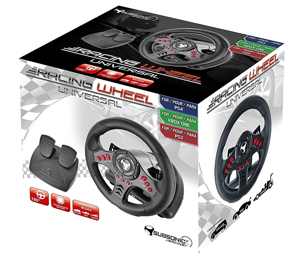 Subsonic SuperDrive SV400 Racing Wheel with Pedals (PS4, PS3, Xbox One, PC)