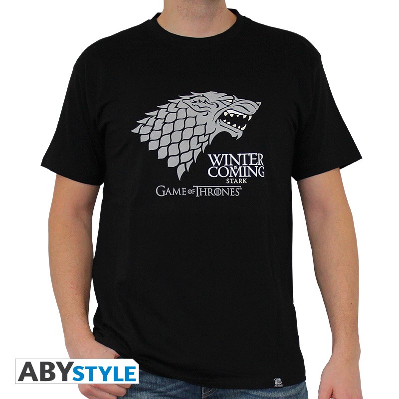 T-Shirt Game of Thrones - Winter is Coming, Black Size M