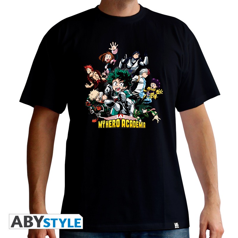 T-Shirt My Hero Academia - Heroes, Black Size S