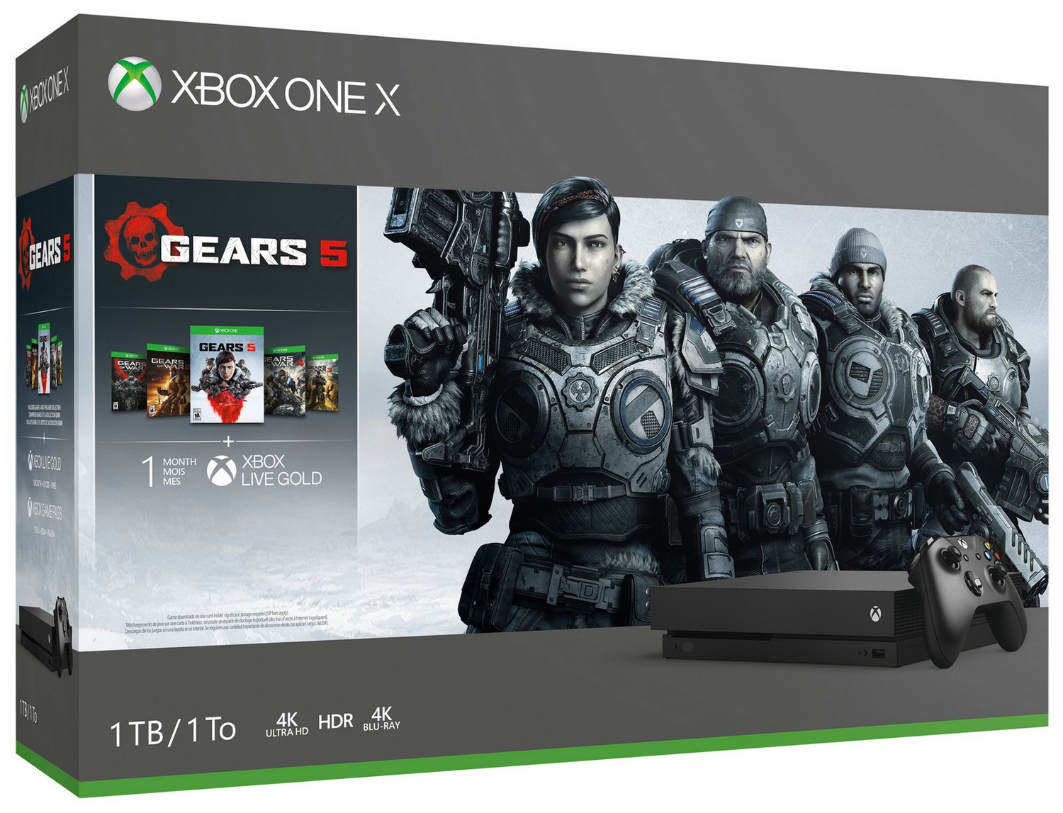 Xbox One X 1 TB - Gears 5 and Gears of War 1-4 Digital Download Bundle